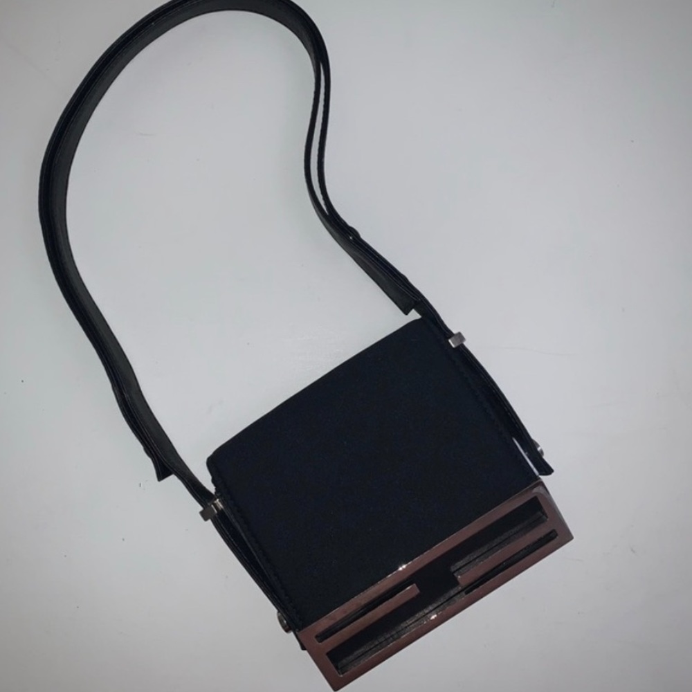 Authentic fendi RUNWAY black logo bag